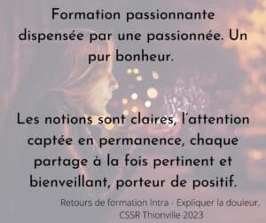 Formation passionnante - formation Intra Expliquer la douleur